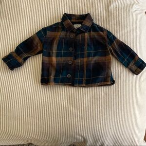 Plaid Button-Up Shirt for Kids